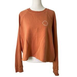Spiritual Gangster orange cropped crewneck sweatshirt size L